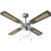 Does not apply , Ventilatore Da Soffitto, 4 Pale in Legno E Paglia Di Vienna, Ventilatore Con L