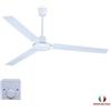 VENTILATORE DA SOFFITTO INDUSTRIALE 3 PALE 6OCM 65W COMANDO A MURO CASA UFFICIO