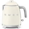Smeg, Bollitore Elettrico Piccolo KLF05CREU 0,8 L, Filtro Acciaio Inox, Autospeg