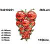 D.G.S. Grappolo 17 Sfere Met.Red 360Luci X1