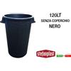 Stefanplast Pattumiera Bidone Nero 120 Litri Senza Coperchio - Ø52X76H Cm