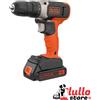 BLACK+DECKER B+D - Trapano Mod.BCD001C1 18V-1,5Ah Velocità 0÷600 giri/min mandrino 10 mm