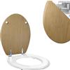 Danyx Copri Water Legno Mdf Tavoletta WC Bicolore Universale Cerniere in Acciaio