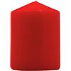 Lumar SET 12 CANDELE INODORE BIANCHE ROSSE CERO MOCCOLO CANDELA DECORAZIONE 100X70 MM