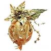 Ingrocart Melograno decorato per albero natale - colore crema/oro - addobbo decorazione na