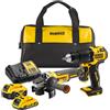 DEWALT - Kit Trapano 18V 2Ah + Smerigliatrice 18V 4Ah DCK2081MDR-QW