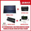 KIT FOTOVOLTAICO 1 KW PWM INVERTER 1000W PANNELLO SOLARE 100W BATTERIA 120AMP