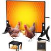 MQUPIN Doppio Lato Riscaldamento per Pollaio con 4 Supporto Gambe, 120W 5°C-80°C