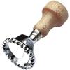 Zaseves stampo tondo per ravioli medio, 48 mm in zama , manico legno