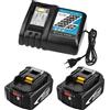 Catastro 2 pezzi 5000mAh Ricambio per Makita batteria 18V + per Makita 14.4-18V Caricabat