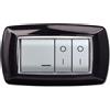 ELETTROCANALI Placca placchetta per interruttore elettrico 4 Posti - Nero Glitter ECL2984NG -
