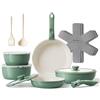 Redchef Set di Pentole in Ceramica 16 Pezzi, Padelle Antiaderente con Manico Rim