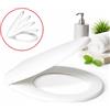 Copri Water Universale Soft Close Sedile WC in PP Bianco Chiusura Rallentata
