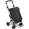 Foppapedretti - Go Up - Borsa trolley portaspesa 38 litri - Alluminio - Nero