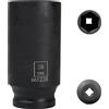 Bussola Lunga Esagonale 1/2" 28Mm, Chiave a Bussola 28 Mm 1/2, Lunghezza 78 Mm,