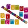 Out Candele Colorate Quadrate Happy Birthday 3X3Cm X1