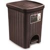Stefanplast Pattumiera Bagno Elegance Lt.20 Moka - 31X27,5Xh39Cm