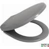 Copri Water Universale Sedile WC in PP Grigio 1200gr Cerniere Regolabili forma D