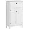 Mobile Bagno Salvaspazio con 2 Ante Cassetto e Ripiani Regolabili 60 cm Bianco