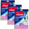 Vileda Panni in microfibra per pulizia cucina 3 pezzi Vileda casa 32x32 cm efficacia