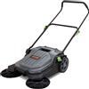 Spazzatrice Manuale per Pavimenti 65 cm con Contenitore 18,9L per Garage Cortile