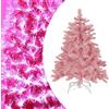 Hongu Albero Di Natale Rosa con fibra ottica led artificiale 60/90/120/150 cm con base