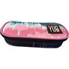 Seven Astuccio Ovale Con Divisorio YUB - Blu/Rosa - Seven