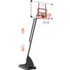 Canestro da Basket Portatile Regolabile 232-305 cm con Base e Ruote per Esterno