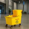 Carrello Pulizie Professionale con Secchio Lavapavimenti 23LT e 4 Ruote Mobili