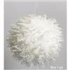 NBrand Sfera natalizia innevata con ciuffo Ø15 cm - colore bianco - addobbo natale deco
