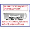 Aquili 4 Filtri carbon block 20" ricambio osmosi inversa acquario depuratore acqua