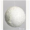 NBrand Sfera natalizia innevata Ø15 cm - colore bianco - addobbo natale decorazione