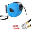 Bakaji Avvolgitubo Aria Compressa ABS Tubo pvc 30mt Attacco 1/4 Riavvolgimento automati