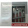 LAGOSTINA SET POSATE 24 PZ Linea LADY ROSSO Acciaio inox NUOVE SIGILLATE