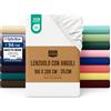 Utopia Bedding Lenzuolo con Angoli Due Piazze Matrimoniale 160x200cm Bianco Microfibra di