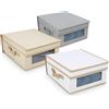 Danyx 3 Scatole Cambio Stagione TNT Salvaspazio Pieghevoli con Finestra PVC 50x40x25