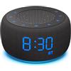 DOUMOSH Radiosveglia con Bluetooth, sveglia digitale con display 0-100% dimmer,