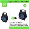 Allpress Prolunga Elettrica con Avvolgicavo 5-10 mt,4 Prese Polivalenti (Schuko + 10/16A)