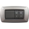 ELETTROCANALI Placca placchetta per interruttore elettrico 4 Posti - Acciaio Satinato ECL2984A