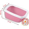 Imac FUNNY JUNIOR Lettiera Aperta 57X42X28,5 cm per gatto, toilette 3 COLORI