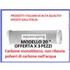 Aquili 3 Filtri carbon block 20" ricambio osmosi inversa acquario depuratore acqua