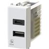 4BOX 4B.V14.USB.30 Presa USB da muro 3 Ampere Compatibile con Vimar Plana Bianca