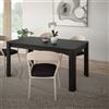 EffeZeta Tavolo allungabile Mono Core con allunga centrale 160x72.7x90.4 cm colore nero