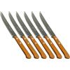 NBrand Set 6 Coltelli Bistecca Con Manico In Legno Marob