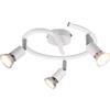 TRIO LIGHTING - Planfoniera Paris 3 Luci GU10 Diametro 28 Col.Bianco/Nero/Allum.