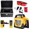 Kit Livella Laser Rotante Rossa 360° Portata 300 m con Ricevitore Telecomando IP