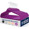Grucce Appendiabiti Antiscivolo in Velluto, 30 Stampelle Armadio, Set Di Grucce