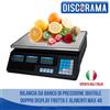 BILANCIA DA BANCO DI PRECISIONE DIGITALE DOPPIO DISPLAY FRUTTA E ALIMENTI MAX 40