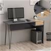 EffeZeta Scrivania Candy antracite noce porte usb 121x45