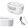 Kinvara Scaldavivande Porta Pranzo Termico Elettrico 220/12Volt Portatile con Accessori